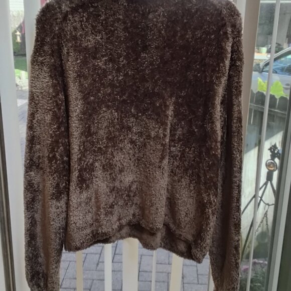 Prologue Mocha Brown Cozy Fuzzy Sweater XL - Picture 2 of 3